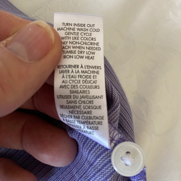 Calvin Klein Men's Purple Horizontal Stripe Short Sleeve Polo Shirt Size XXL - Picture 9 of 12